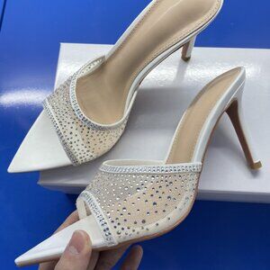 Women's Mules Heels Pointed Toe